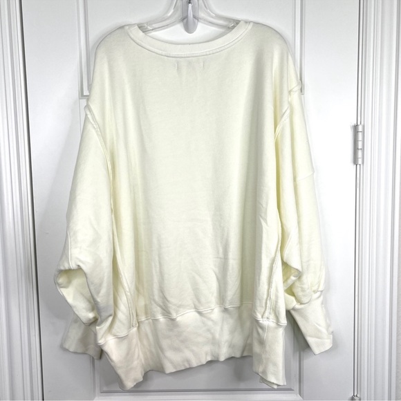 FREE PEOPLE We The Free NEW Camden Sweatshirt Size L White - Picture 10 of 12